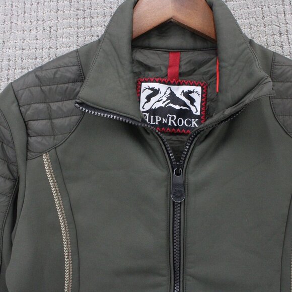 Alp N Rock Softshell Jacket Womens Small S Brown Full Zip Casual Quilted Outdoor - Picture 2 of 13
